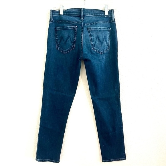 MOTHER Ankle Cropped Blue Jeans Size 30 The Dropout Montanaa Sky Denim Casual - Picture 2 of 9